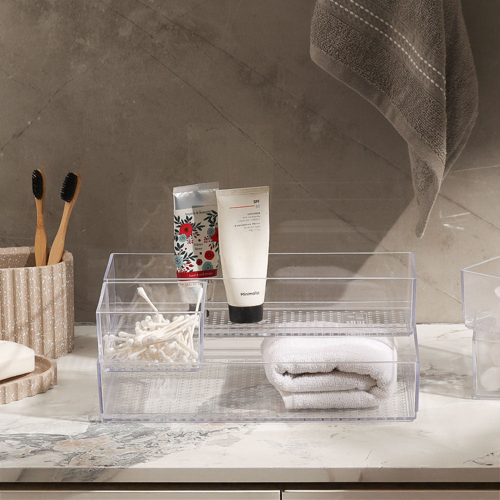 Tidy Drawer Organisers, Set of 5 - Clear