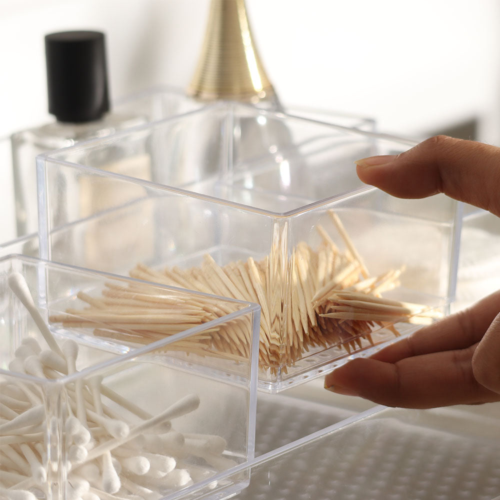 Tidy Drawer Organisers, Set of 5 - Clear