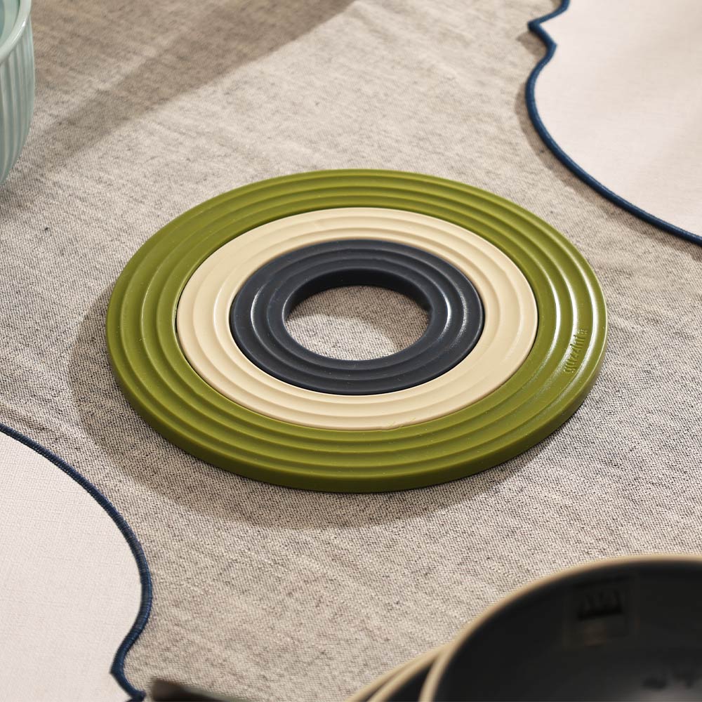 Tierra 3-in-1 Ring Trivets - Avocado Green
