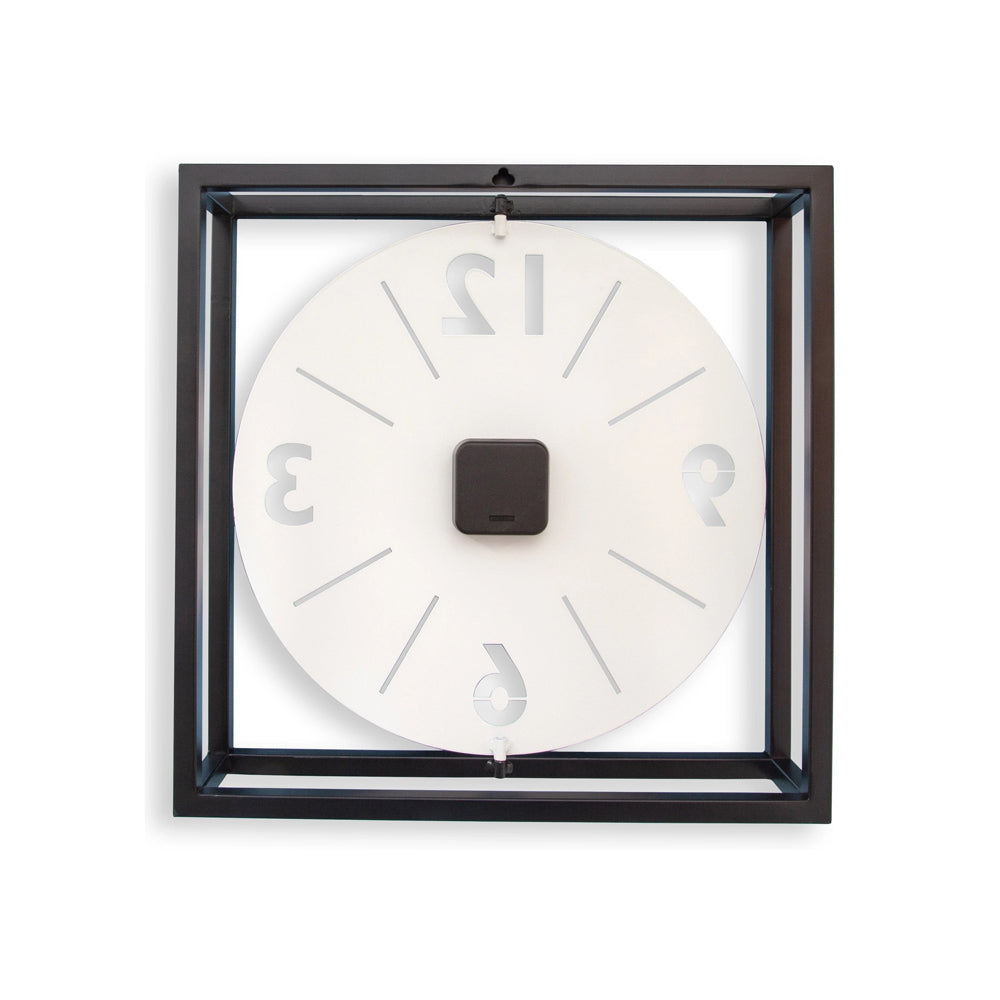 Time Frame Square Table Clock - Black