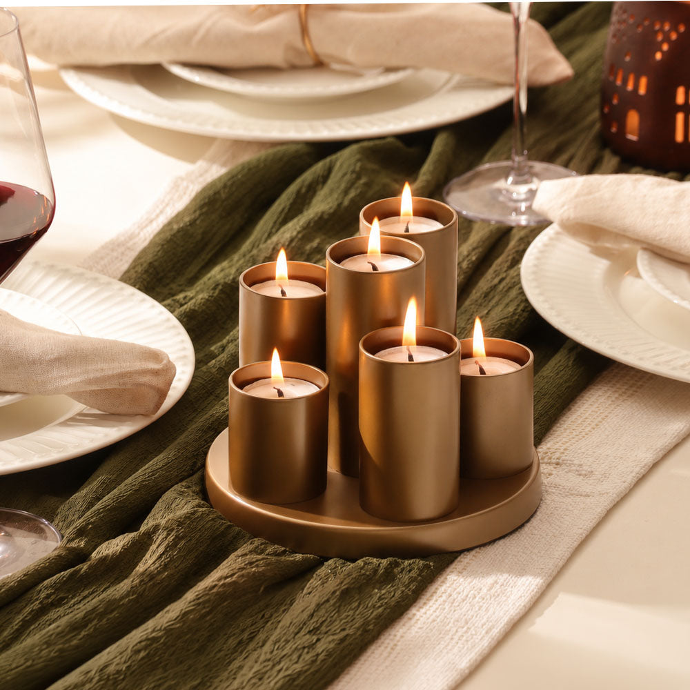 Tirol Iron Multi Tealight Holder - Gold