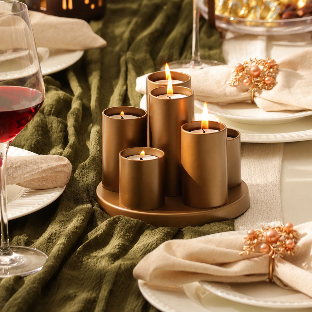 Tirol Iron Multi Tealight Holder - Gold