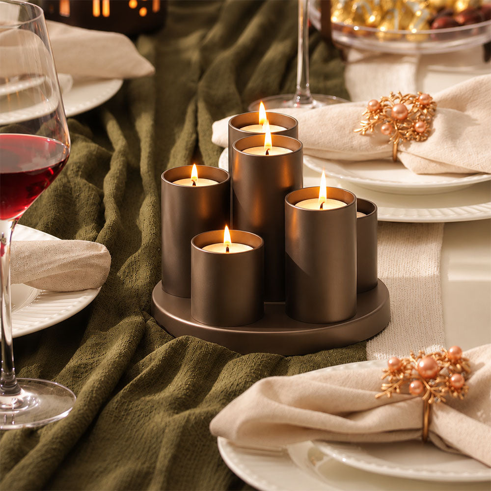 Tirol Iron Multi Tealight Holder - Pewter
