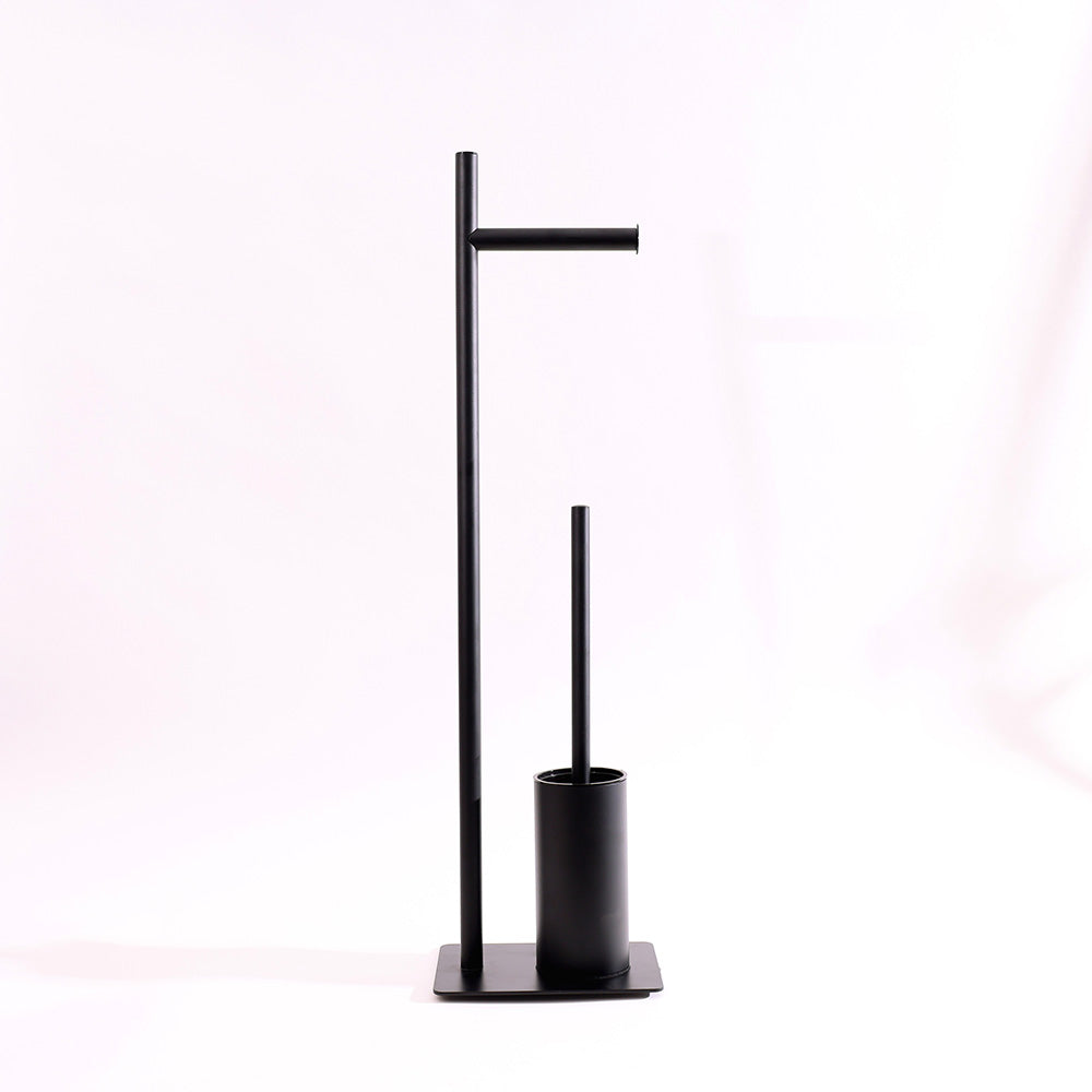 Reed Toilet Brush and Roll Holder - Black