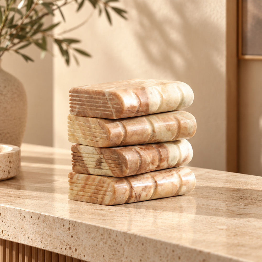 Tomes Marble Sculpture Medium - Earthy