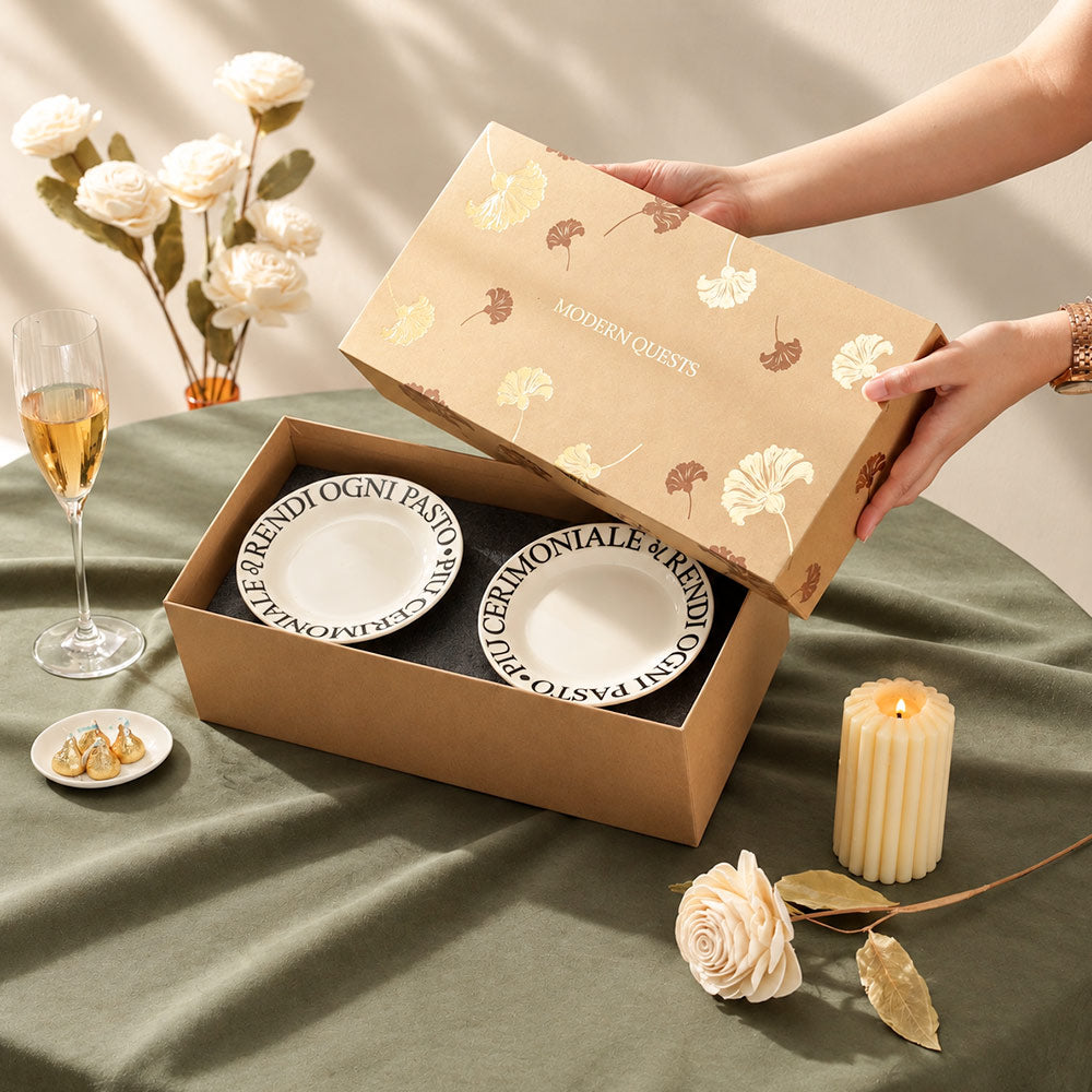 Tosca Elevated Serving Plate 2-piece Gift Set  - Cream