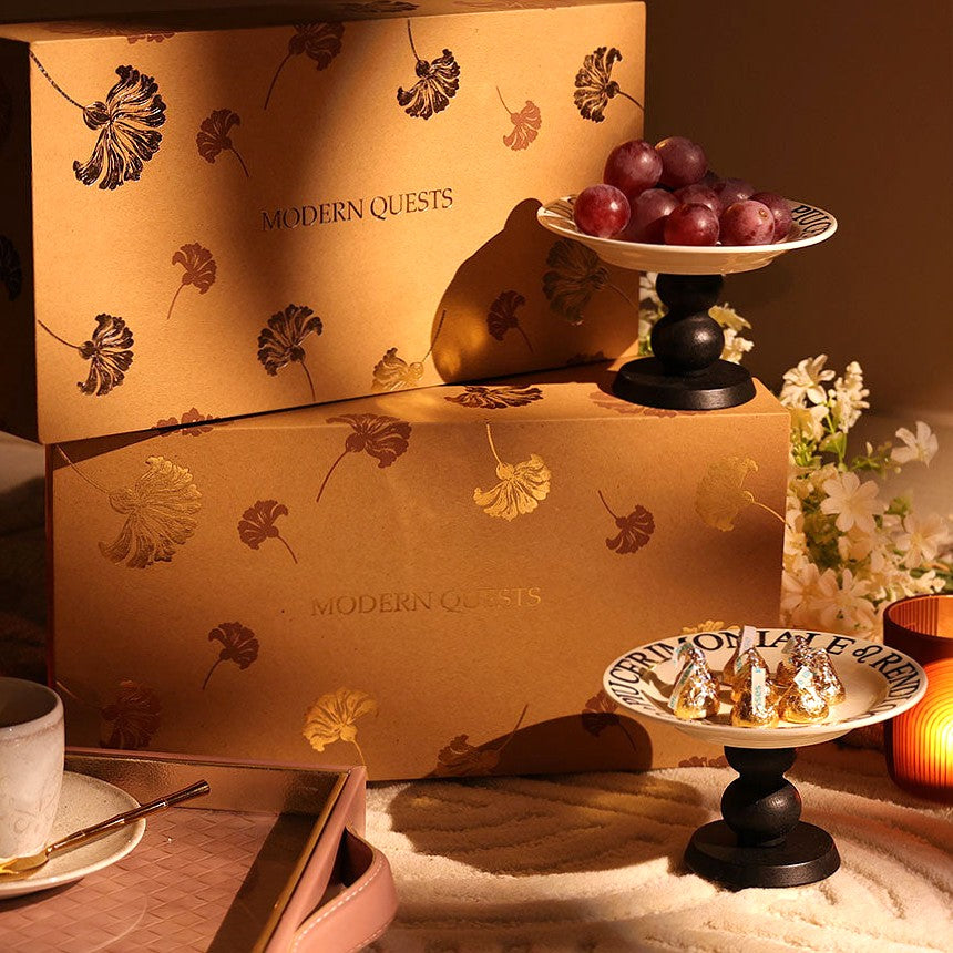 Tosca Elevated Serving Plate 2-piece Gift Set  - Cream