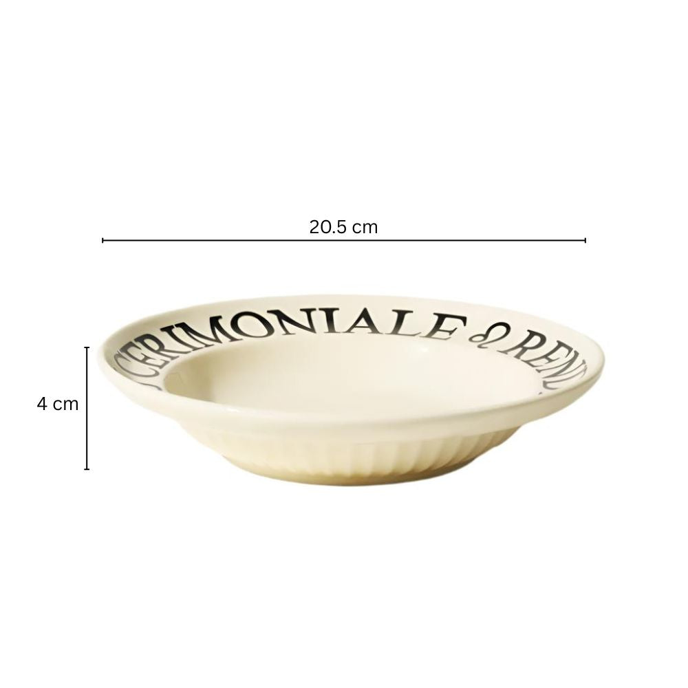Tosca Pasta Plate Small - Cream