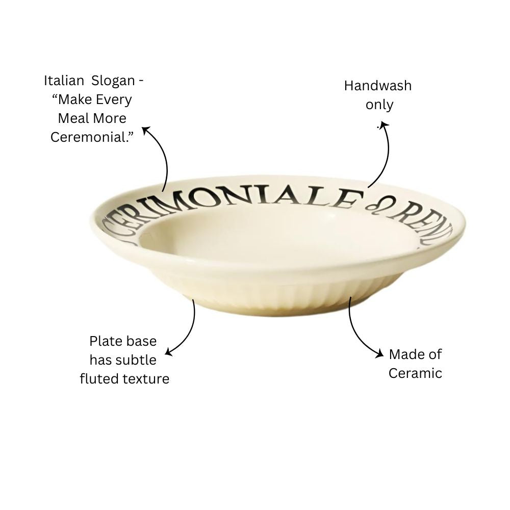 Tosca Pasta Plate Small - Cream