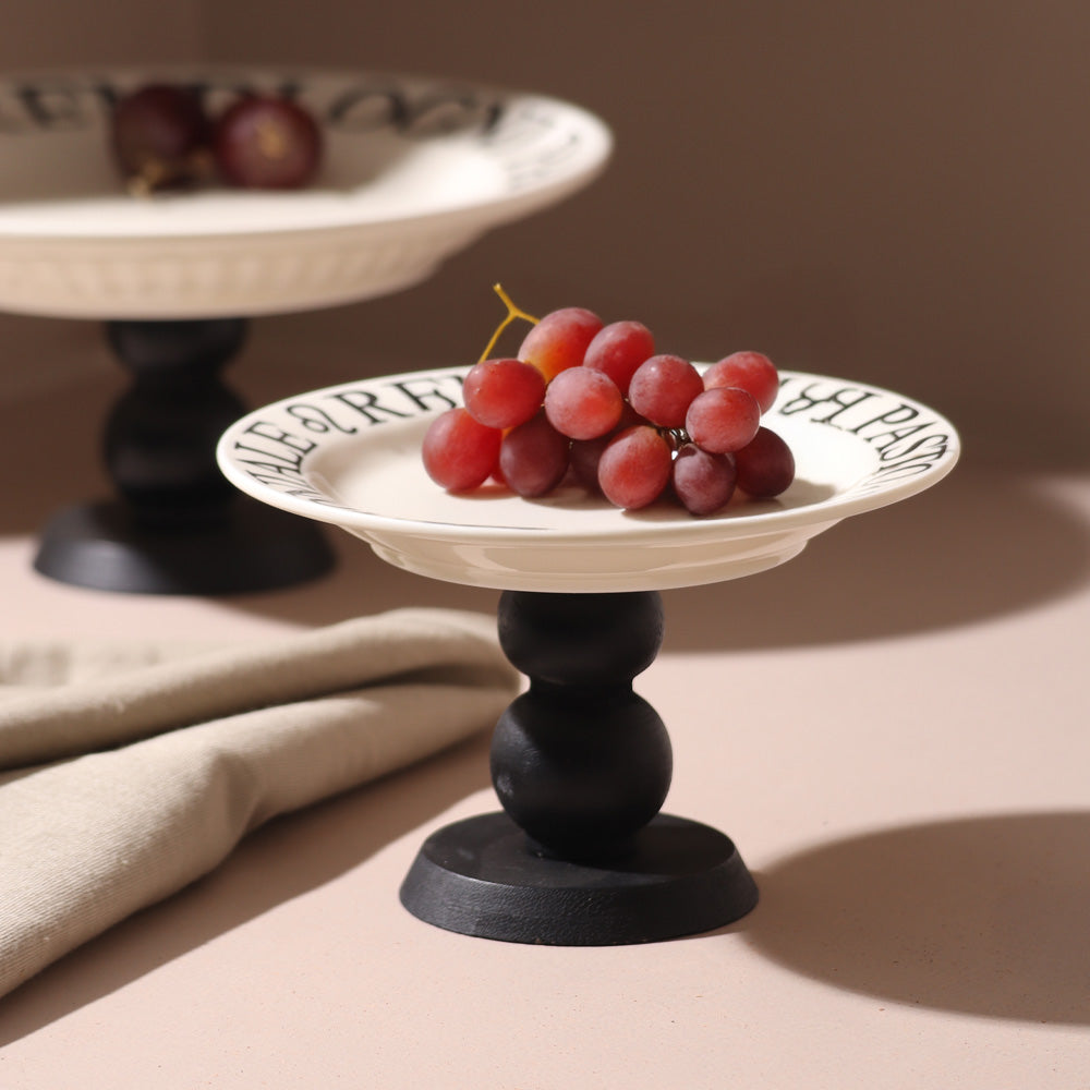 Tosca Elevated Serving Plate Small - Cream