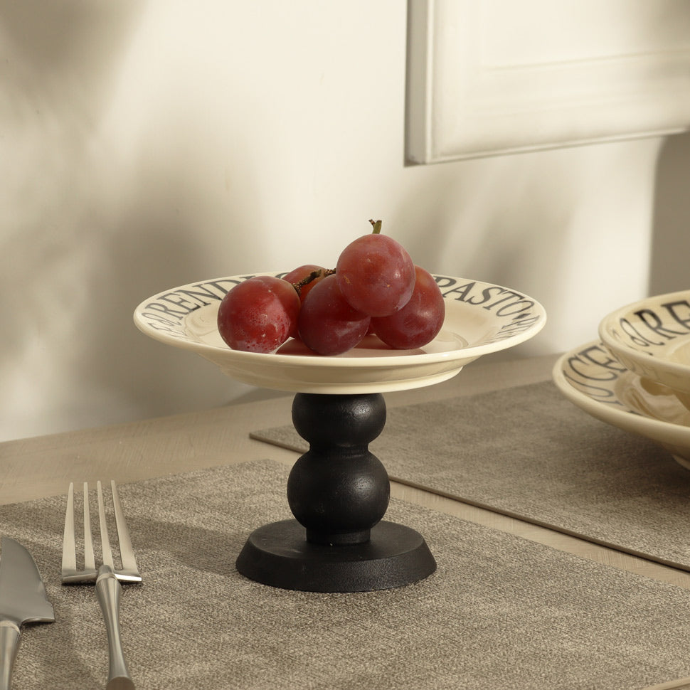Tosca Elevated Serving Plate Small - Cream
