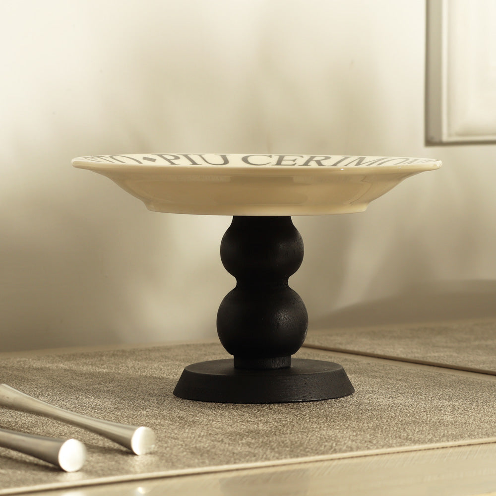 Tosca Elevated Serving Plate Small - Cream