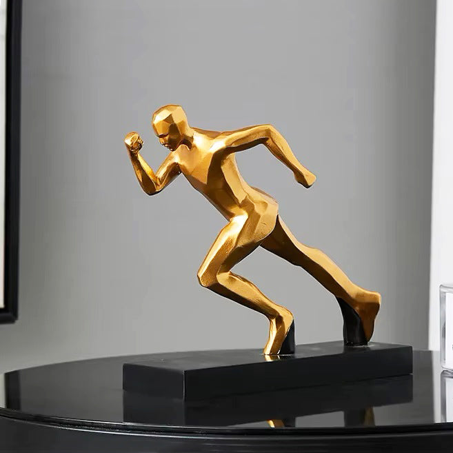 Track Runner Decorative Sculpture - Gold