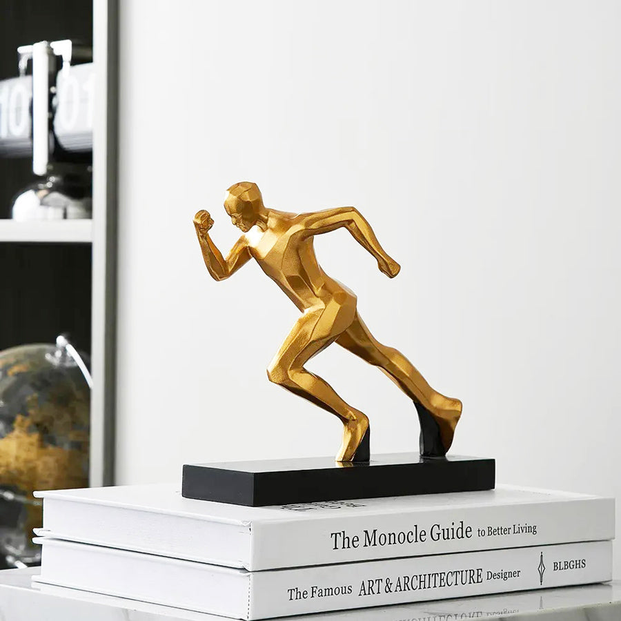 Track Runner Decorative Sculpture - Gold