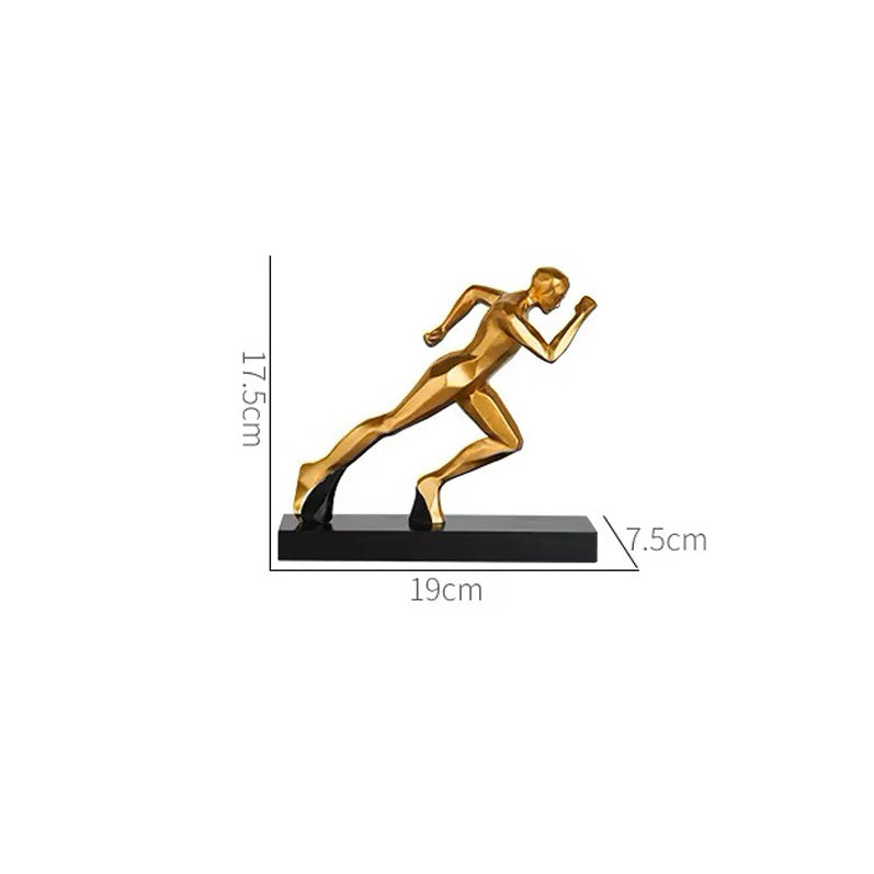 Track Runner Decorative Sculpture - Gold