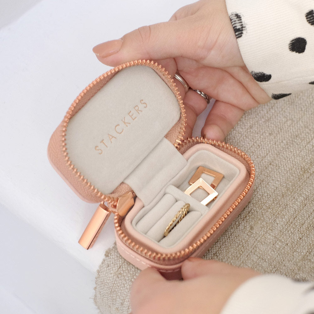 Travel Jewellery Pouch Small - Blush Pink