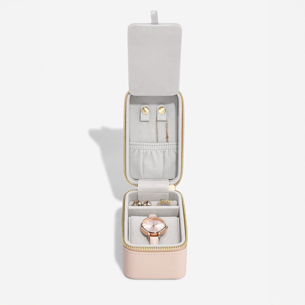 Travel Jewellery & Watch Pouch - Blush Pink