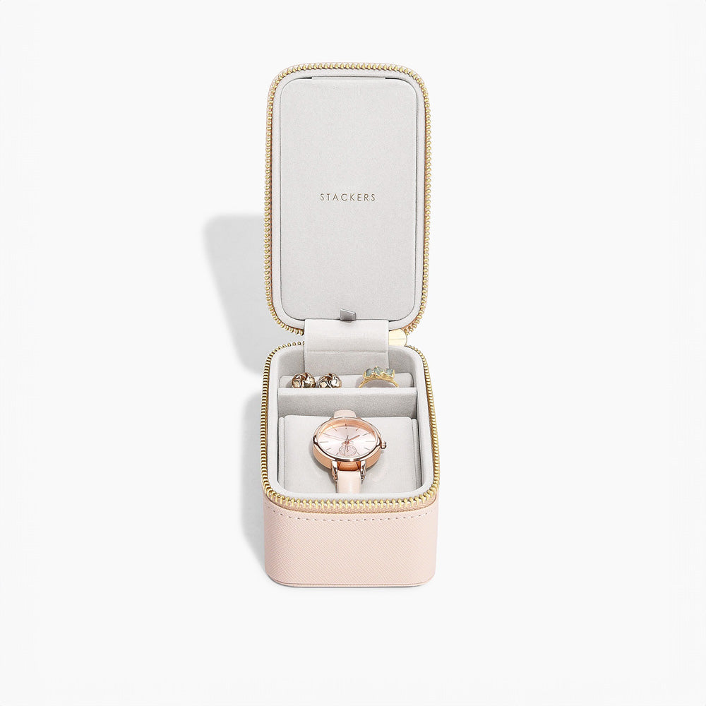 Travel Jewellery & Watch Pouch - Blush Pink