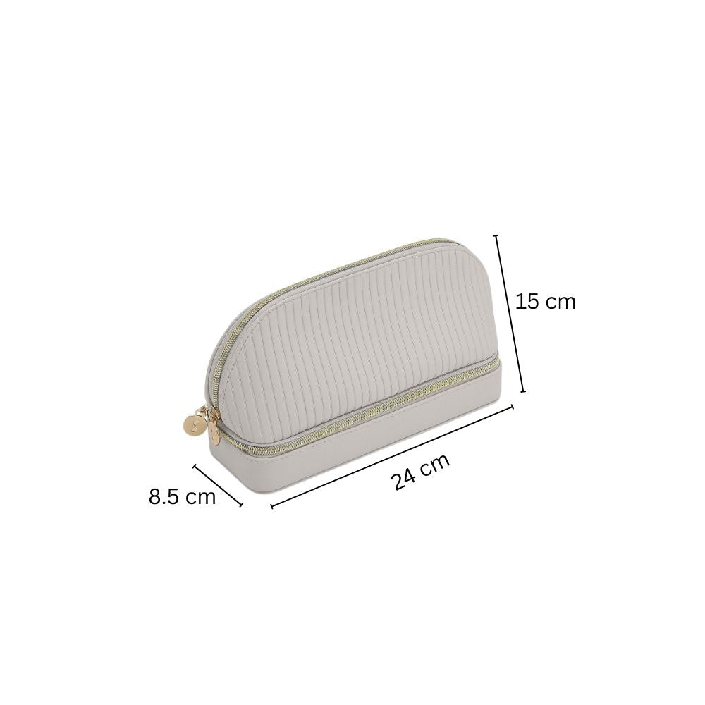 Travel Cosmetic & Jewellery Bag - Limestone