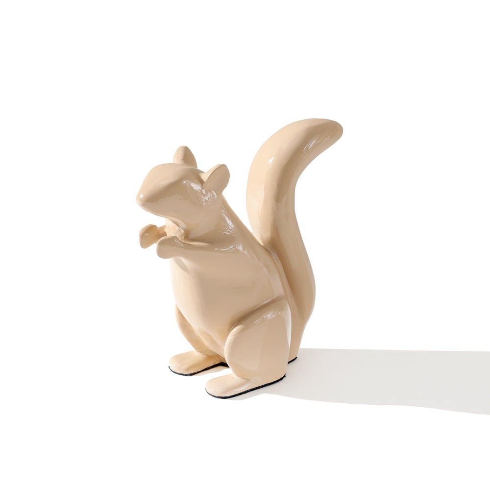 Tree Squirrel Sculpture Small - Taupe