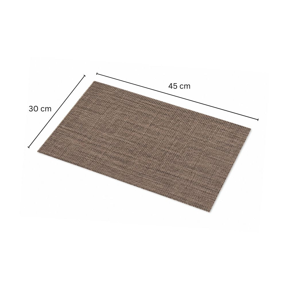 Trellis Mesh Rectangular Placemats, Set of 4 - Asphalt