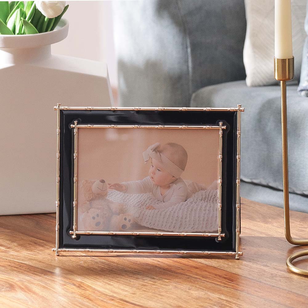 Tress Photo Frame Large - Black Gold