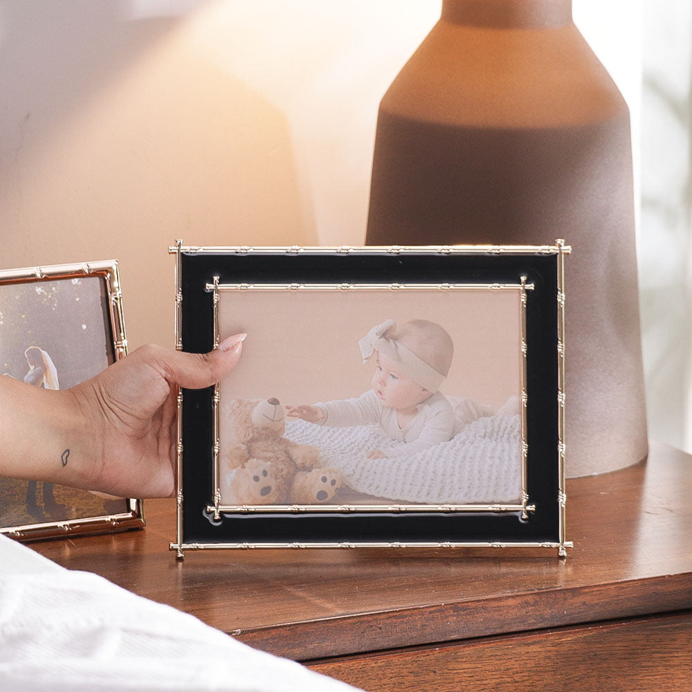 Tress Photo Frame Large - Black Gold