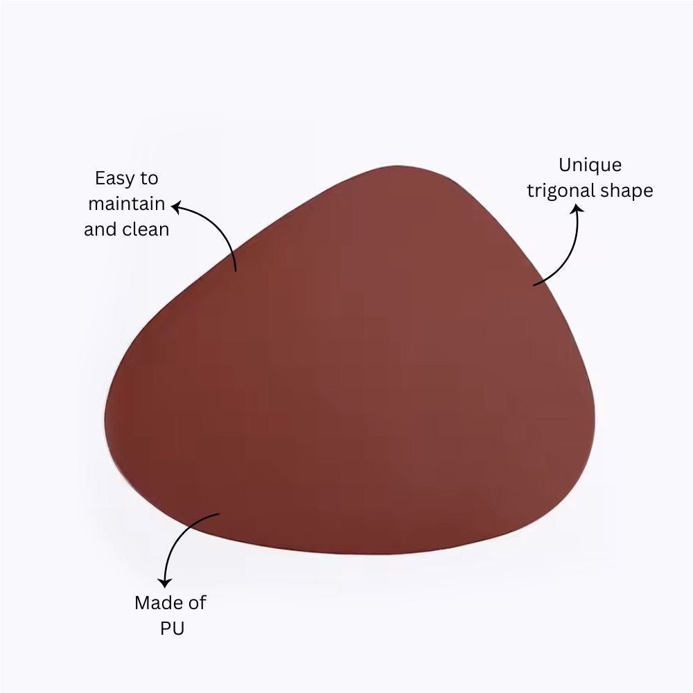 Trigonal Placemats, Set of 2 - Burgundy