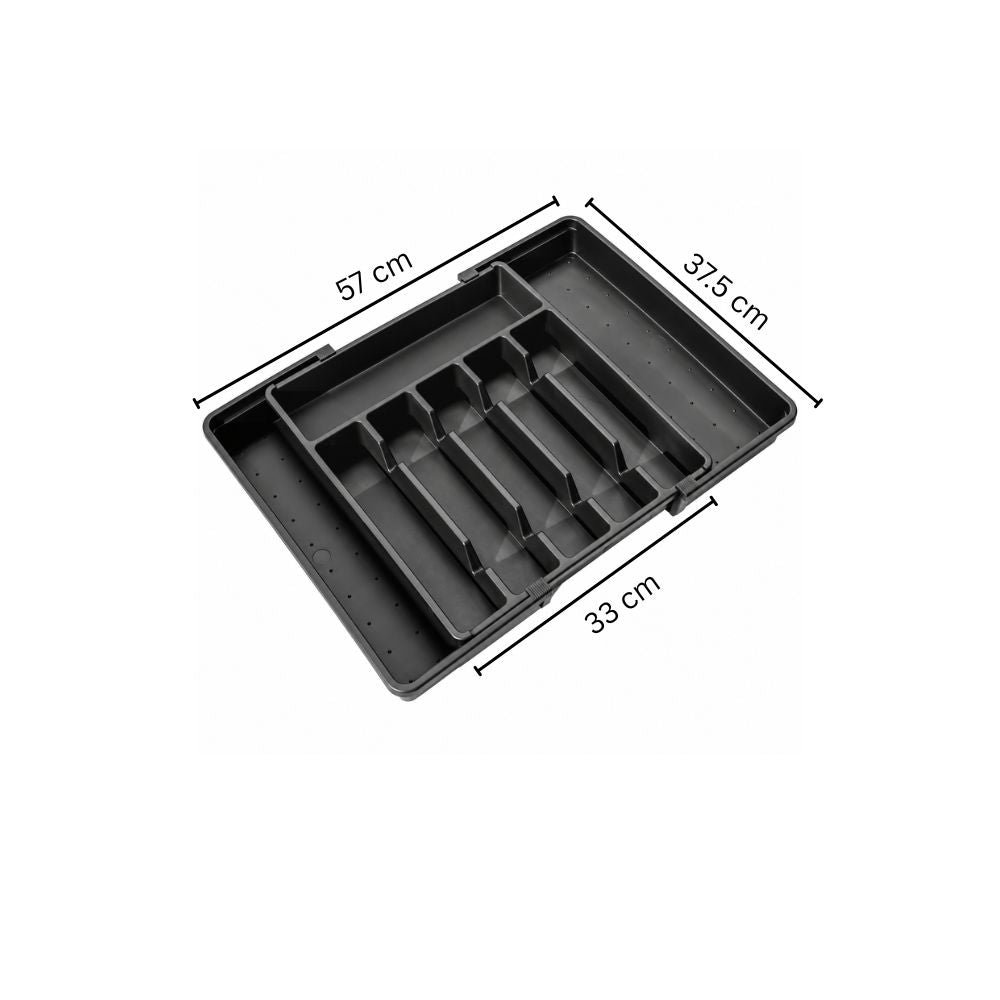 Trim Expandable Cutlery Tray Large - Black