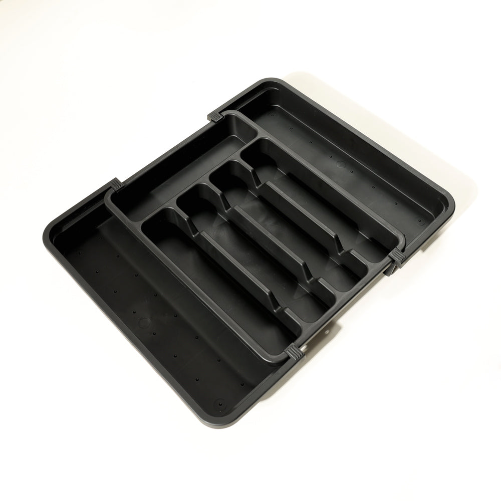 Trim Expandable Cutlery Tray Medium - Black