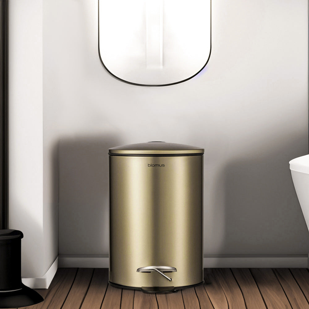 Tubo Pedal Bin Small - Brushed Brass