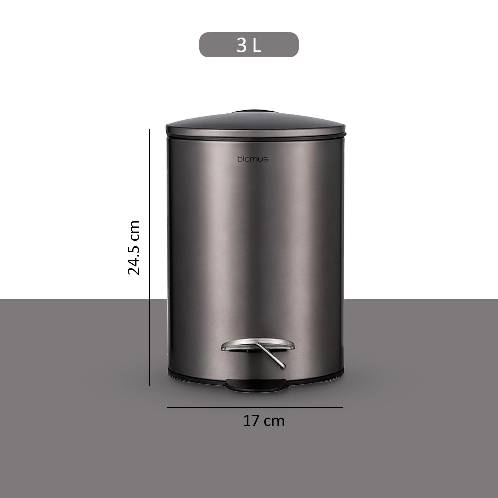 Tubo Pedal Bin Small - Burned Metal
