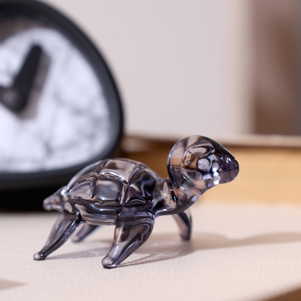 Turtle Mini Glass Accent - Grey