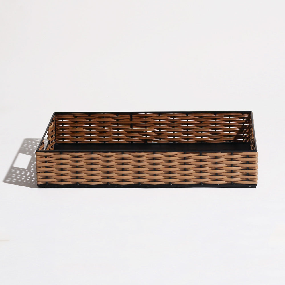 Twine Large Rectangular Tray - Black