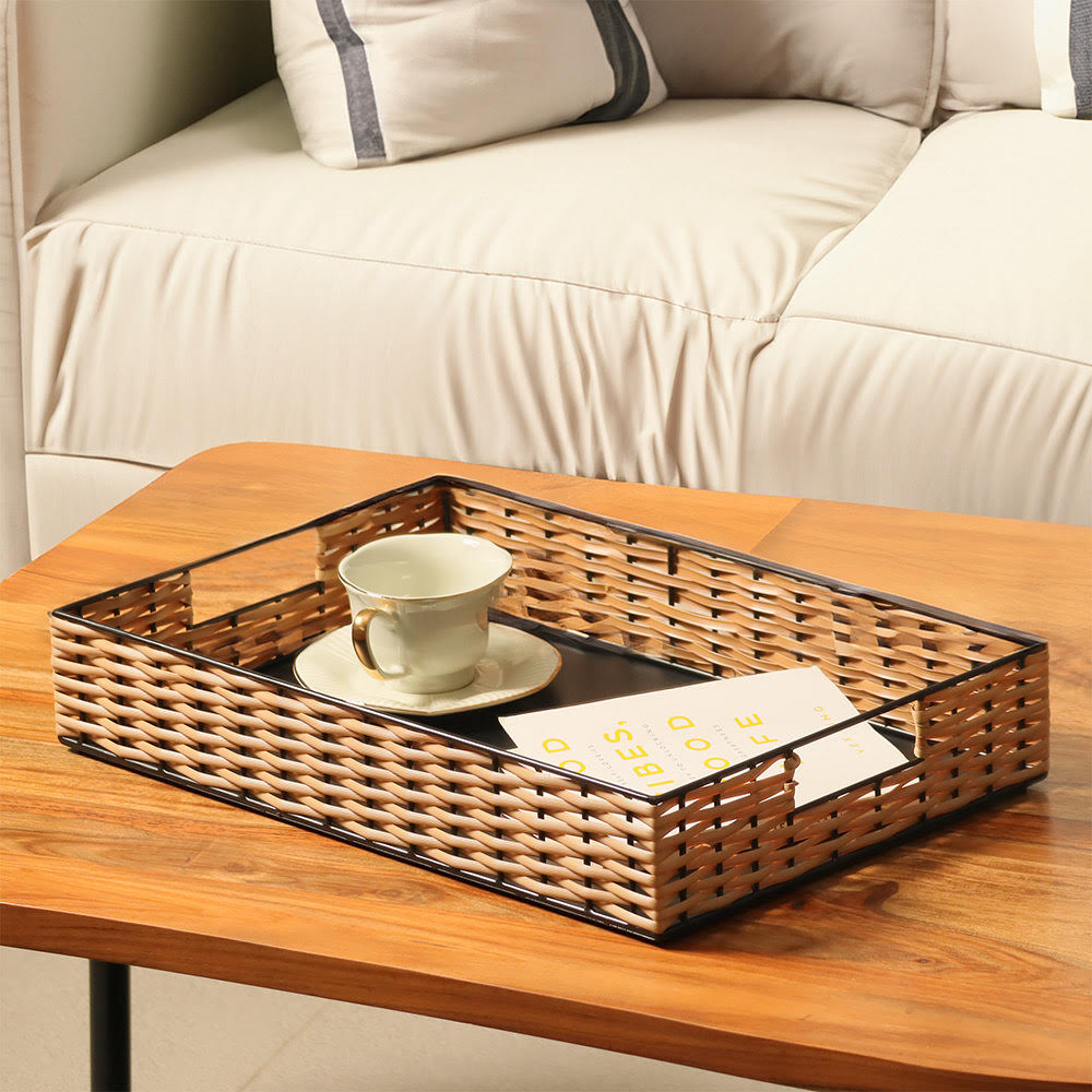 Twine Large Rectangular Tray - Black