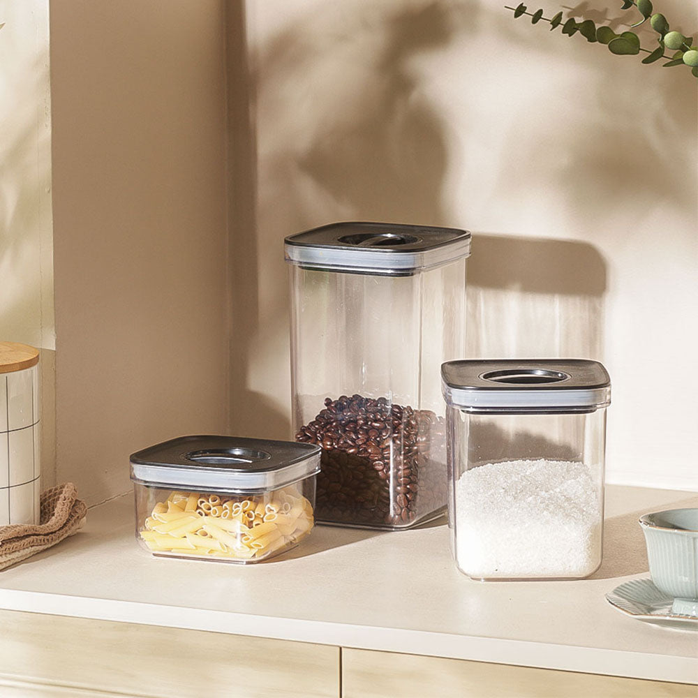 Twist Lock Storage Jar 1300ml - Black