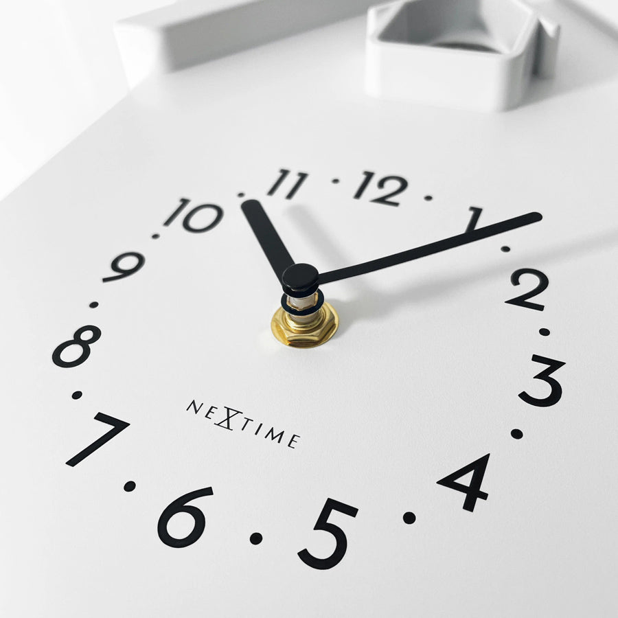 Twitter Cuckoo Wall Clock With Pendulum - White