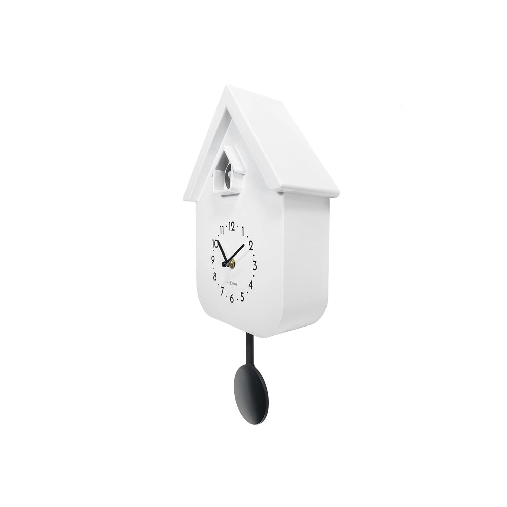 Twitter Cuckoo Wall Clock With Pendulum - White