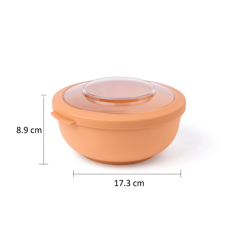 Tylla Storage Bowl with Lid 1000ml - Peach Orange