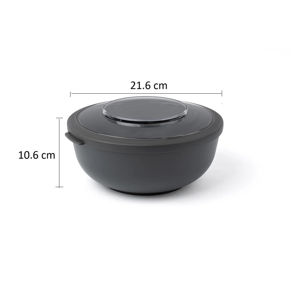 Tylla Storage Bowl with Lid 2000ml - Charcoal Grey