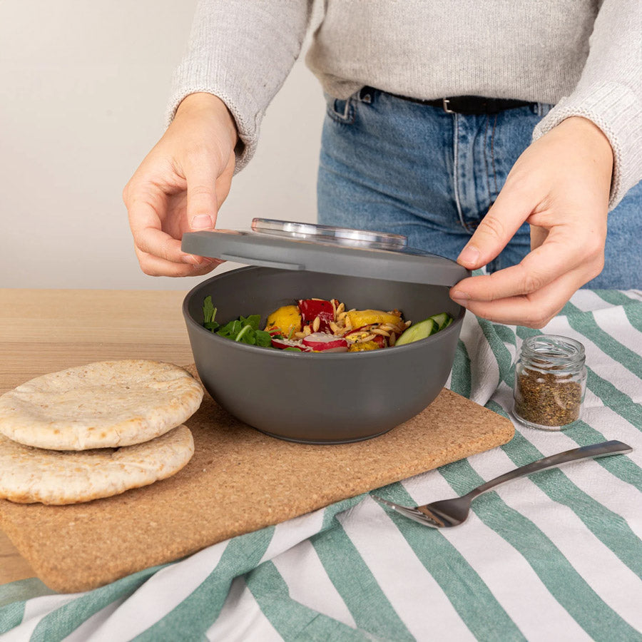 Tylla Storage Bowl with Lid 2000ml - Charcoal Grey