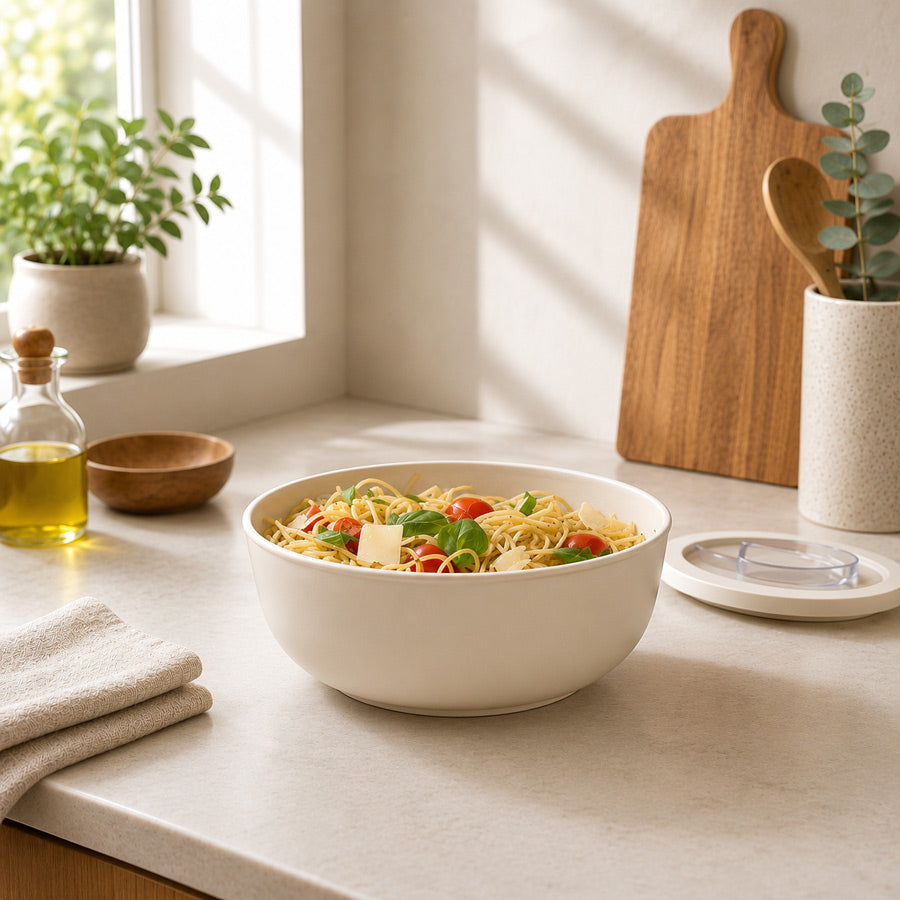 Tylla Storage Bowl with Lid 2000ml - Oat