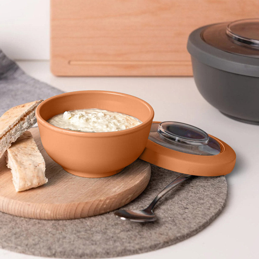 Tylla Storage Bowl with Lid 200ml - Peach Orange
