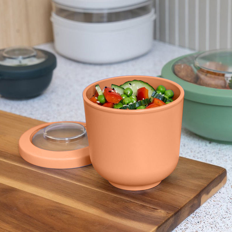 Tylla Storage Bowl with Lid 500ml - Peach Orange
