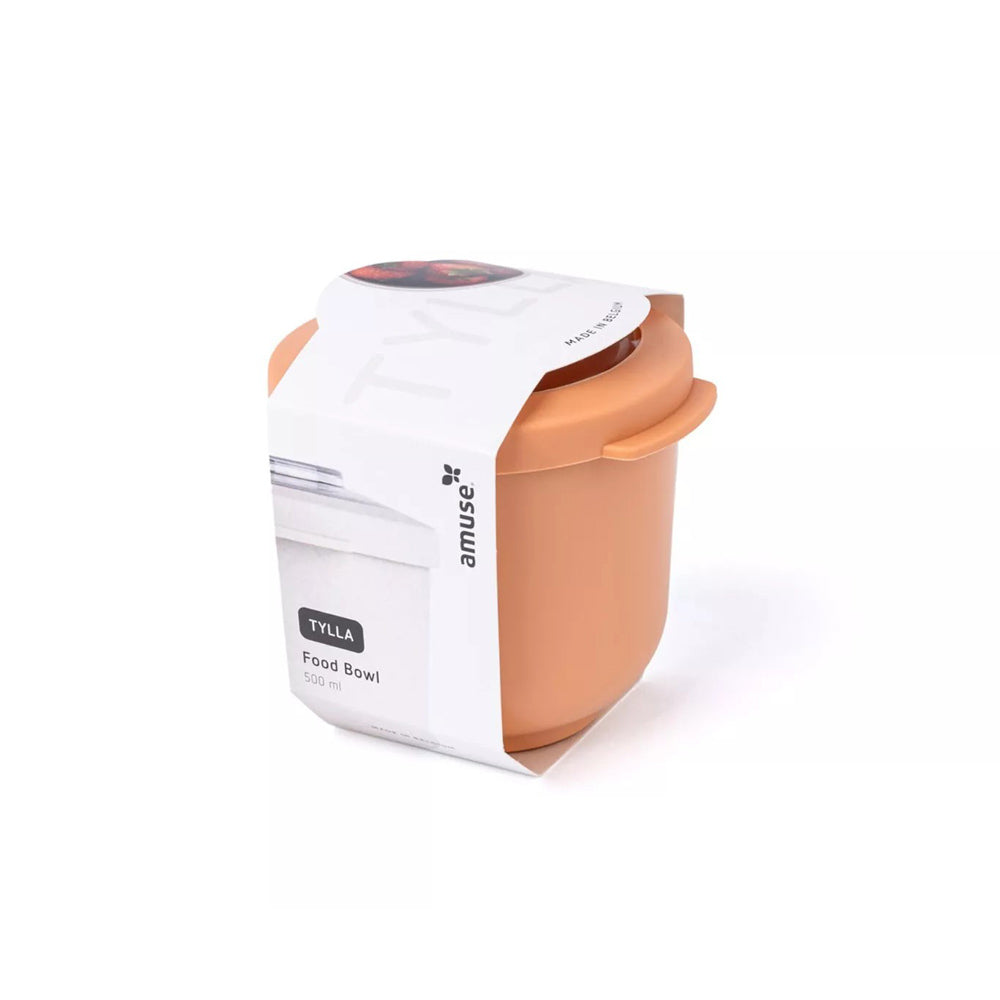 Tylla Storage Bowl with Lid 500ml - Peach Orange