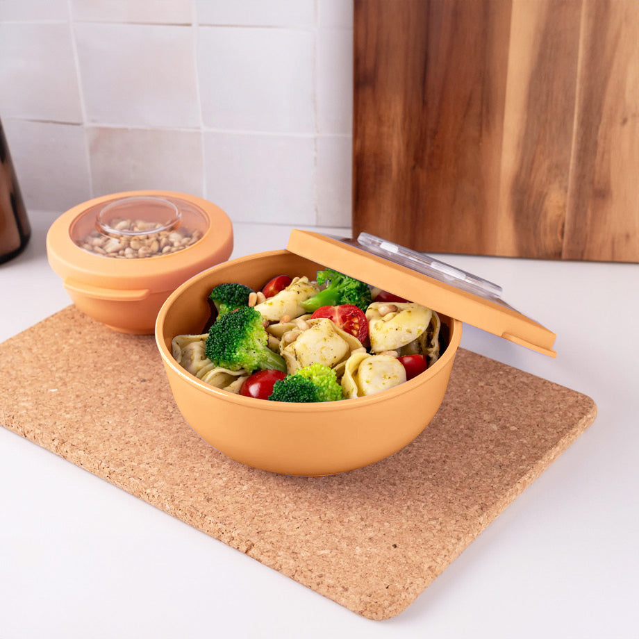 Tylla Storage Bowl with Lid 700ml - Peach Orange