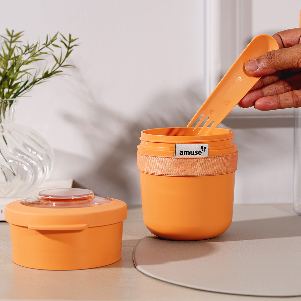 Tylla Duo Snack Box - Peach Orange