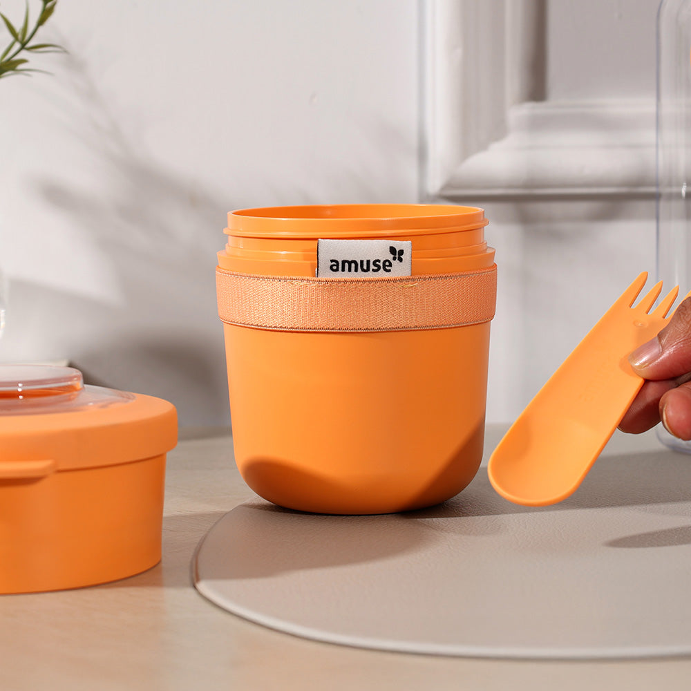Tylla Duo Snack Box - Peach Orange