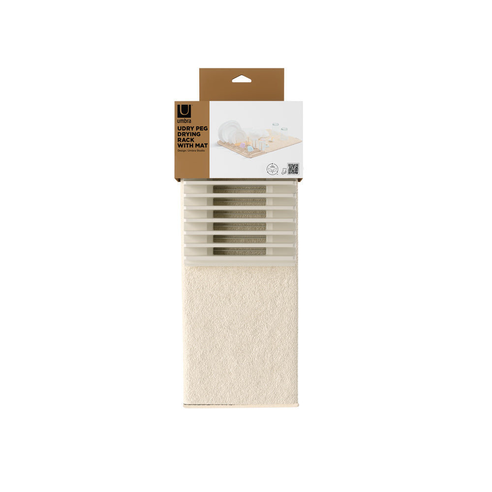UDry Peg Drying Rack with Mat - Linen