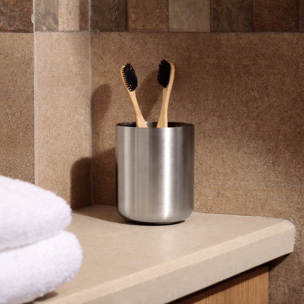 Ume Stainless Steel Toothbrush Tumbler - Matte Steel